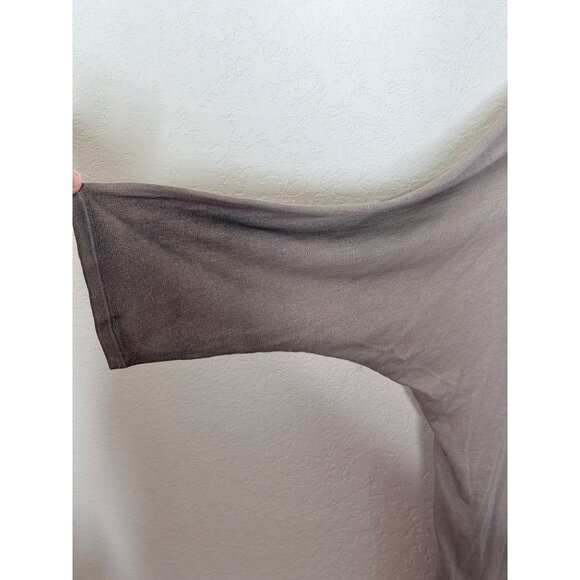 Chicos 3 Open Front Long Sweater Cardigan Size XL Beige Ombre Lightweight Ramie - Picture 5 of 10